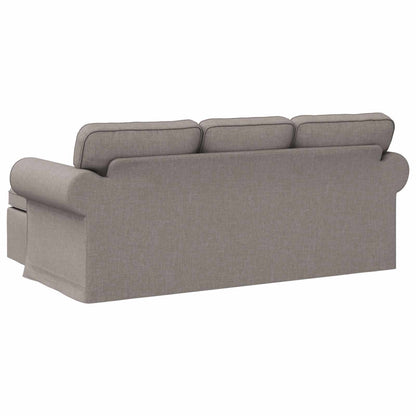 Bank Taupe 215 x 138 x 80 cm Metaal