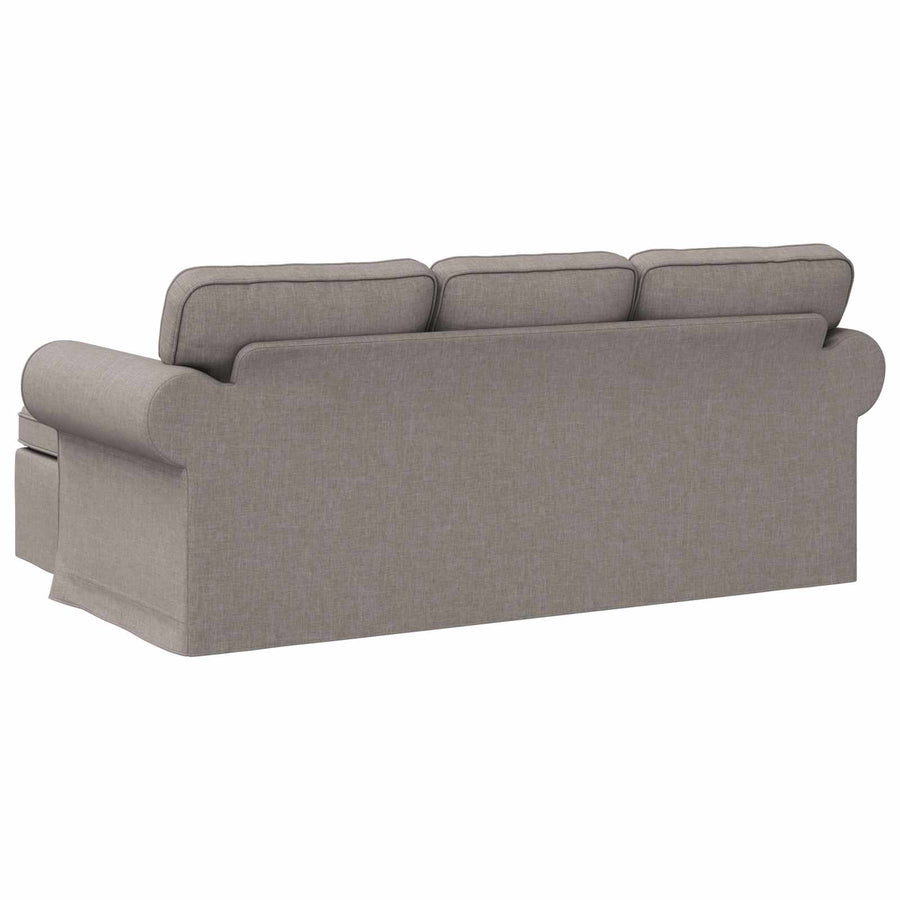 Bank Taupe 215 x 138 x 80 cm Metaal