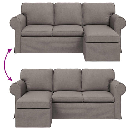 Bank Taupe 215 x 138 x 80 cm Metaal