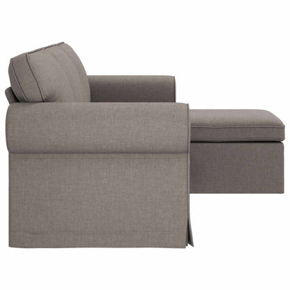 Bank Taupe 215 x 138 x 80 cm Metaal