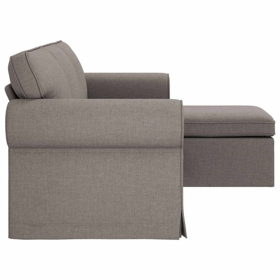 Bank Taupe 215 x 138 x 80 cm Metaal