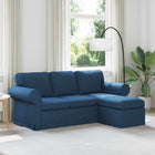 Blue Sofa 215 x 138 x 80 cm Fabric