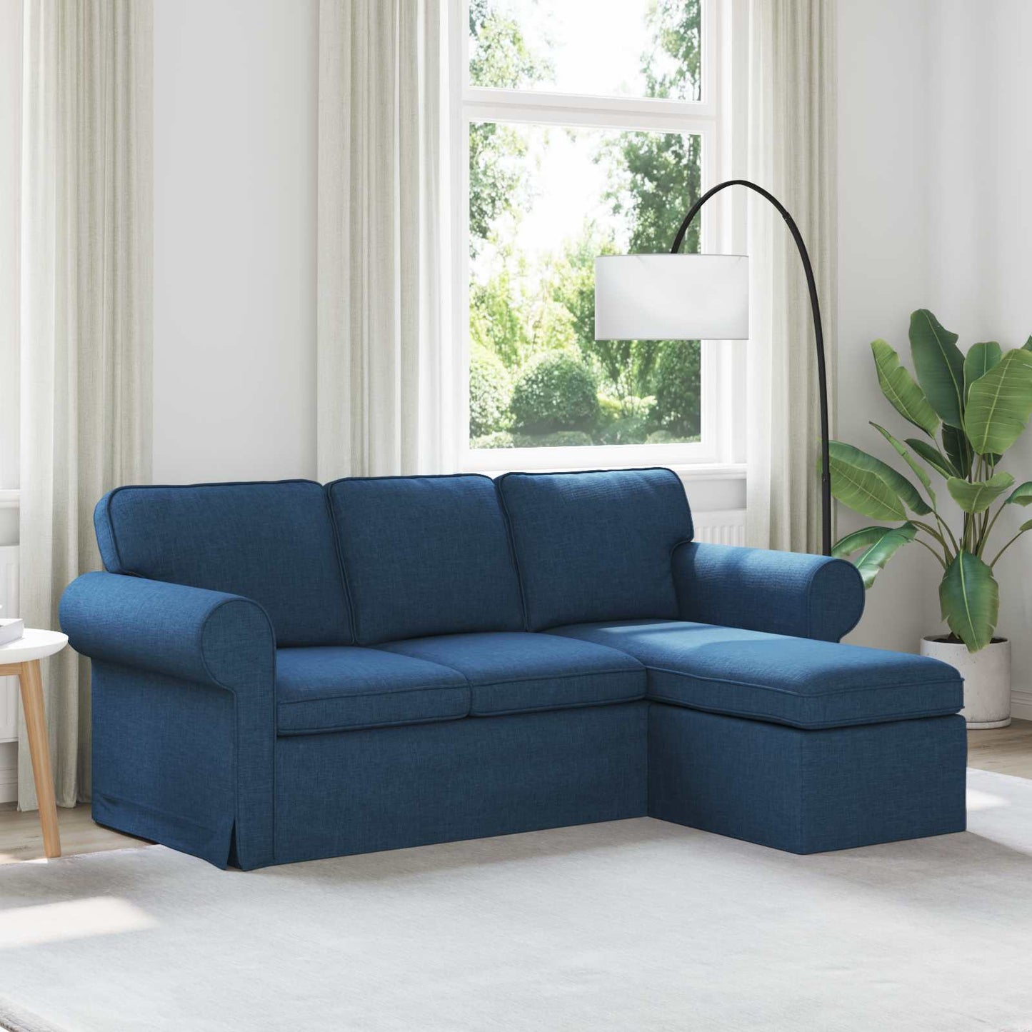 Bank Blauw 215 x 138 x 80 cm Metaal