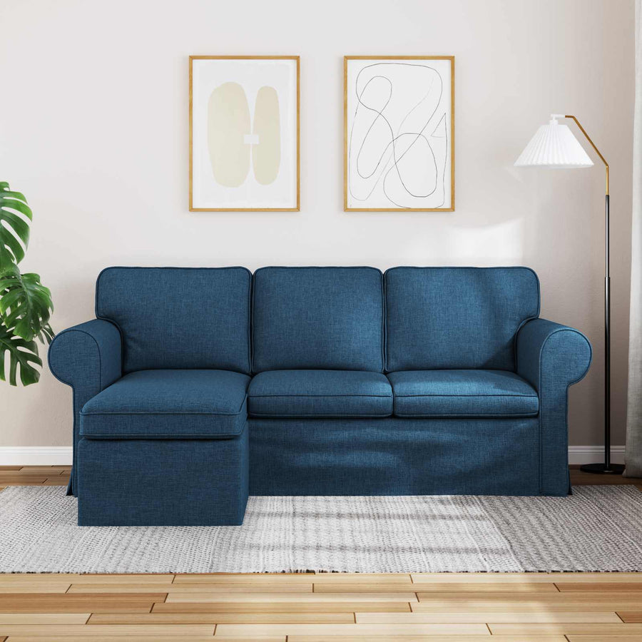 Bank Blauw 215 x 138 x 80 cm Metaal