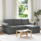 Dark Grey Sofa 215 x 138 x 80 cm Fabric