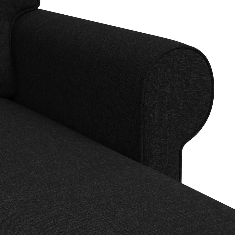 Bank Zwart 215 x 138 x 80 cm Metaal