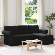 Bank zwart 215x138x80 cm stof