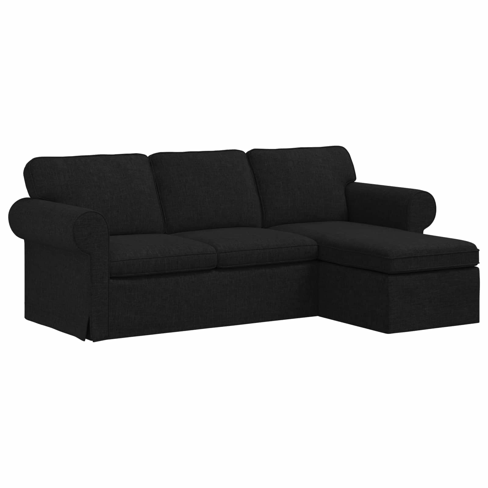 Bank Zwart 215 x 138 x 80 cm Metaal