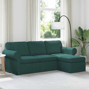 Sofa Dark Green 215 x 138 x 80 cm Fabric