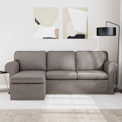 Bank Taupe 215 x 138 x 80 cm Stof