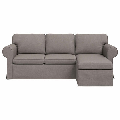 Bank Taupe 215 x 138 x 80 cm Stof