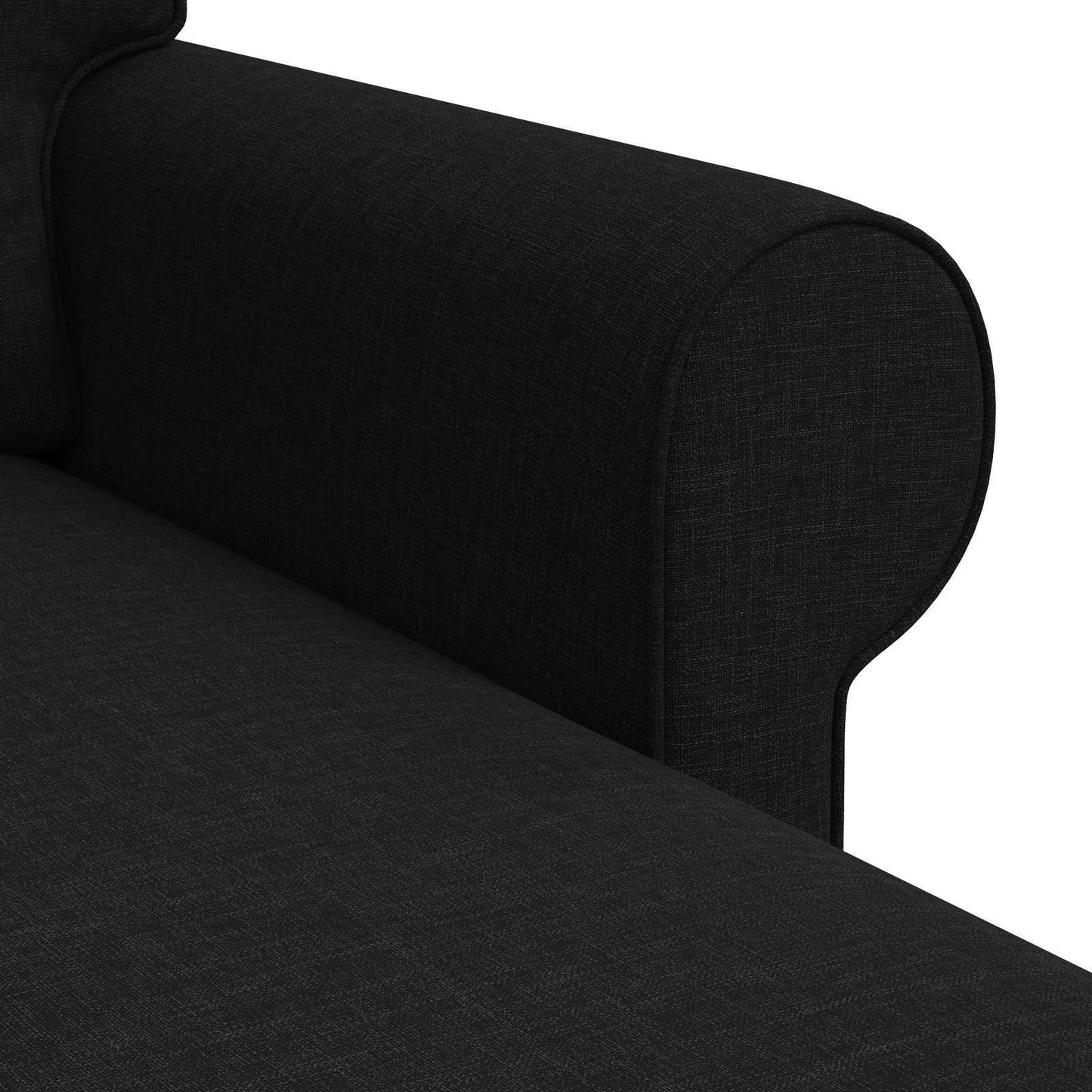 Bank Zwart 215 x 138 x 80 cm Metaal