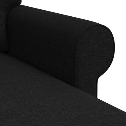 Bank Zwart 215 x 138 x 80 cm Metaal