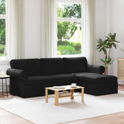 Bank zwart 245x138x80 cm stof