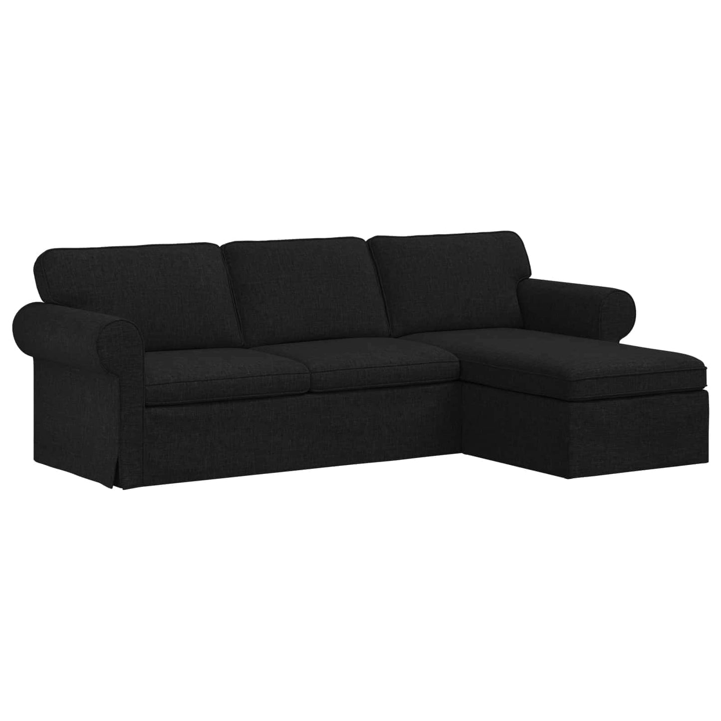 Bank Zwart 215 x 138 x 80 cm Metaal