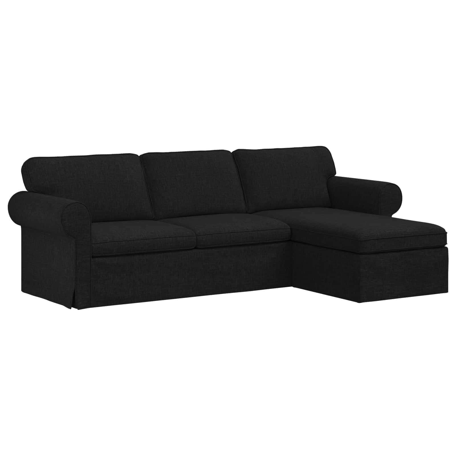 Bank Zwart 215 x 138 x 80 cm Metaal