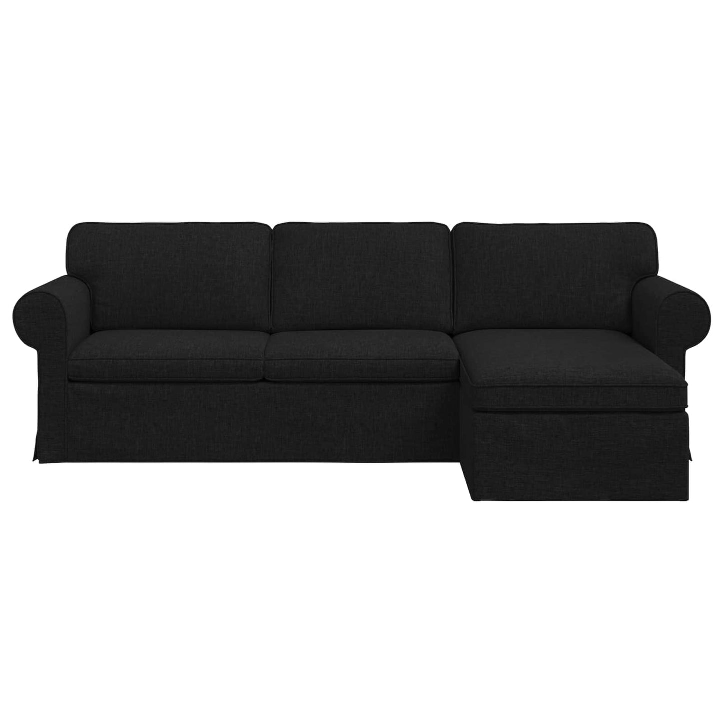Bank Zwart 215 x 138 x 80 cm Metaal