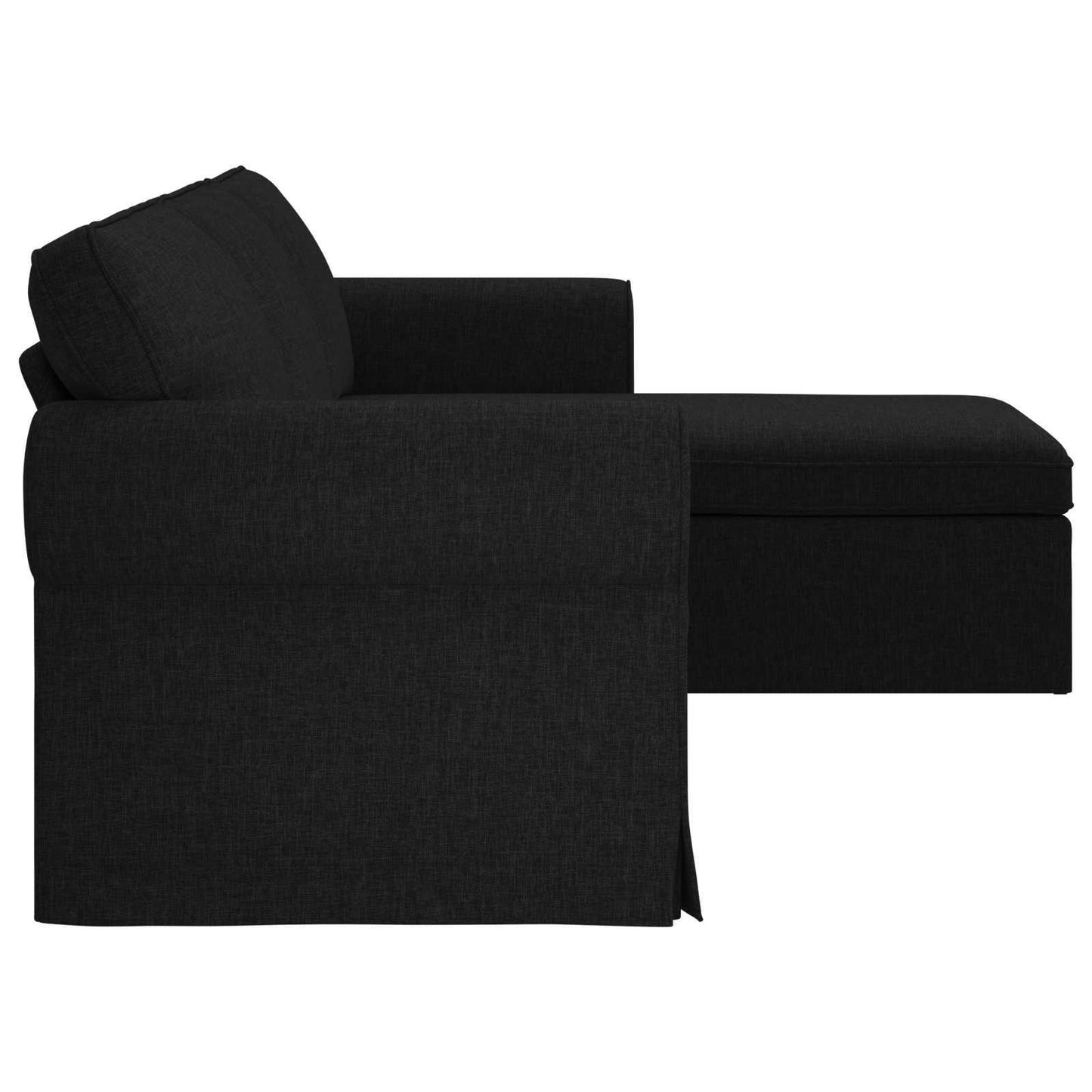 Bank Zwart 215 x 138 x 80 cm Metaal