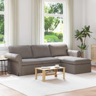 Taupe Sofa 215 x 138 x 80 cm Fabric