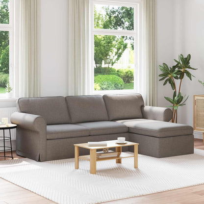 Bank Taupe 215 x 138 x 80 cm Metaal
