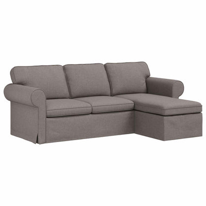 Bank Taupe 215 x 138 x 80 cm Metaal