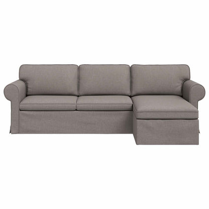 Bank Taupe 215 x 138 x 80 cm Metaal