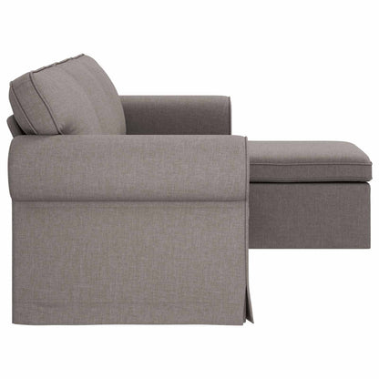 Bank Taupe 215 x 138 x 80 cm Metaal