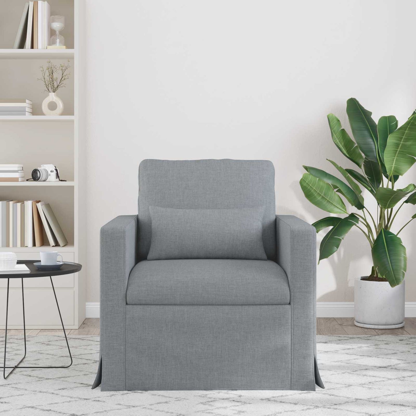 Bank Lichtgrijs 78 x 78 x 80 cm Metaal