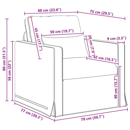 Bank Donkergrijs 78 x 78 x 80 cm Metaal