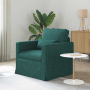 Bank donkergroen 78x78x80 cm stof