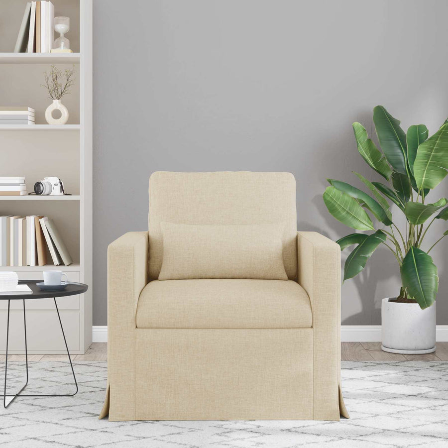 Bank 60cm Crème Metaal