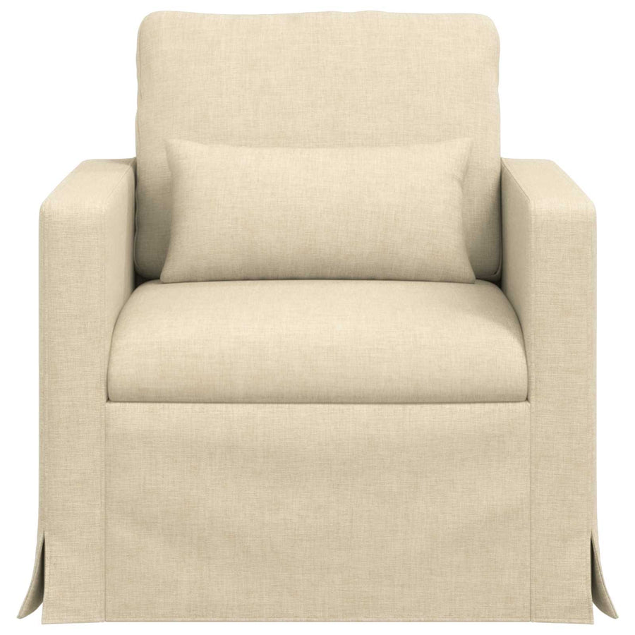 Bank 60cm Crème Metaal