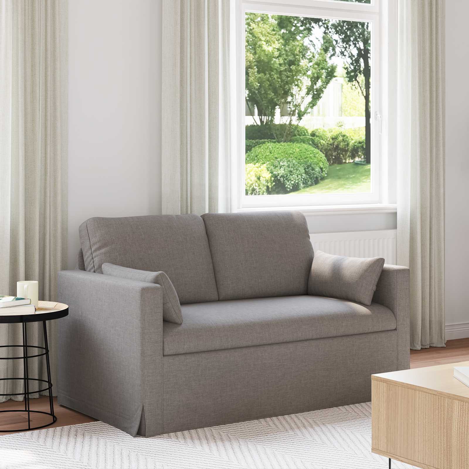 Bank Taupe 138 x 78 x 80 cm Metaal