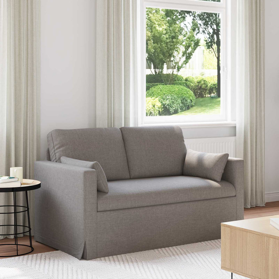 Bank Taupe 138 x 78 x 80 cm Metaal