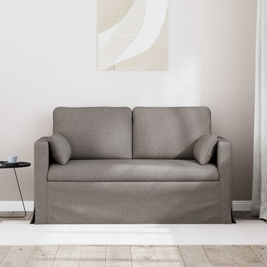 Bank Taupe 138 x 78 x 80 cm Metaal