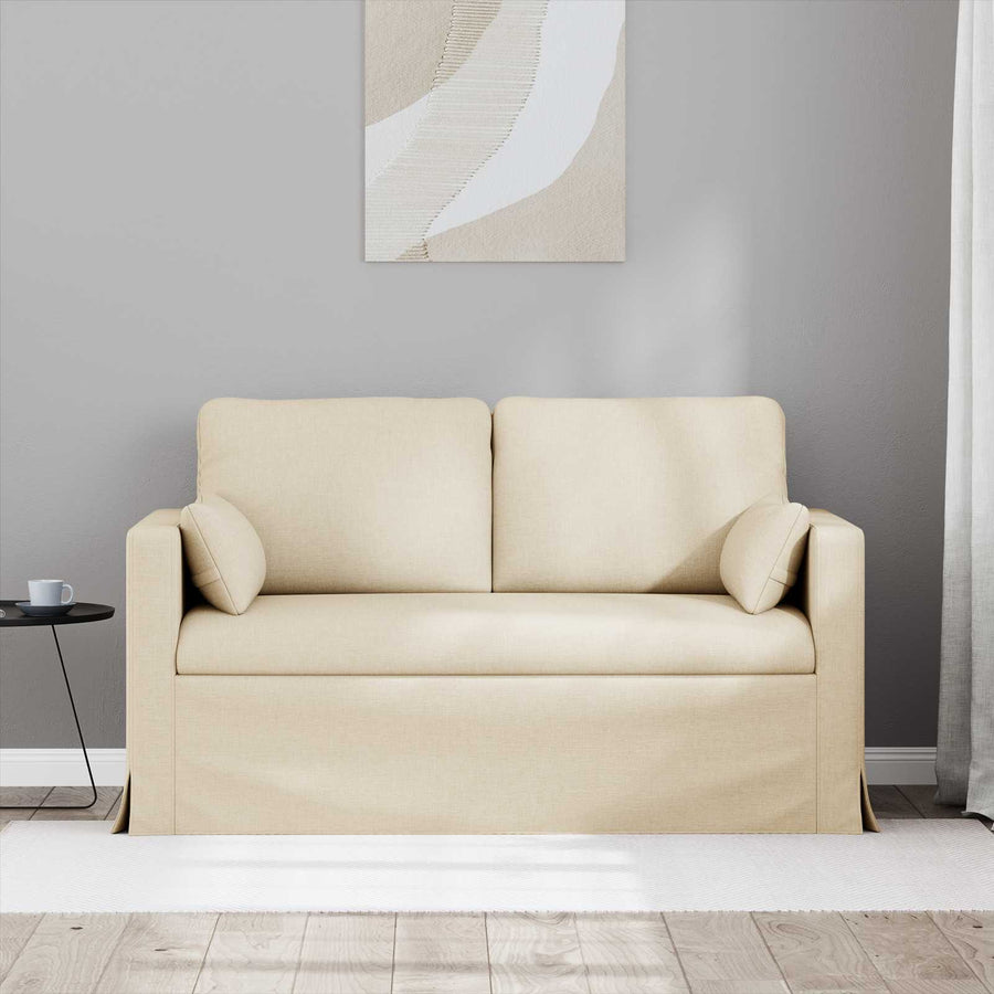 Bank Crème 138 x 78 x 80 cm Metaal