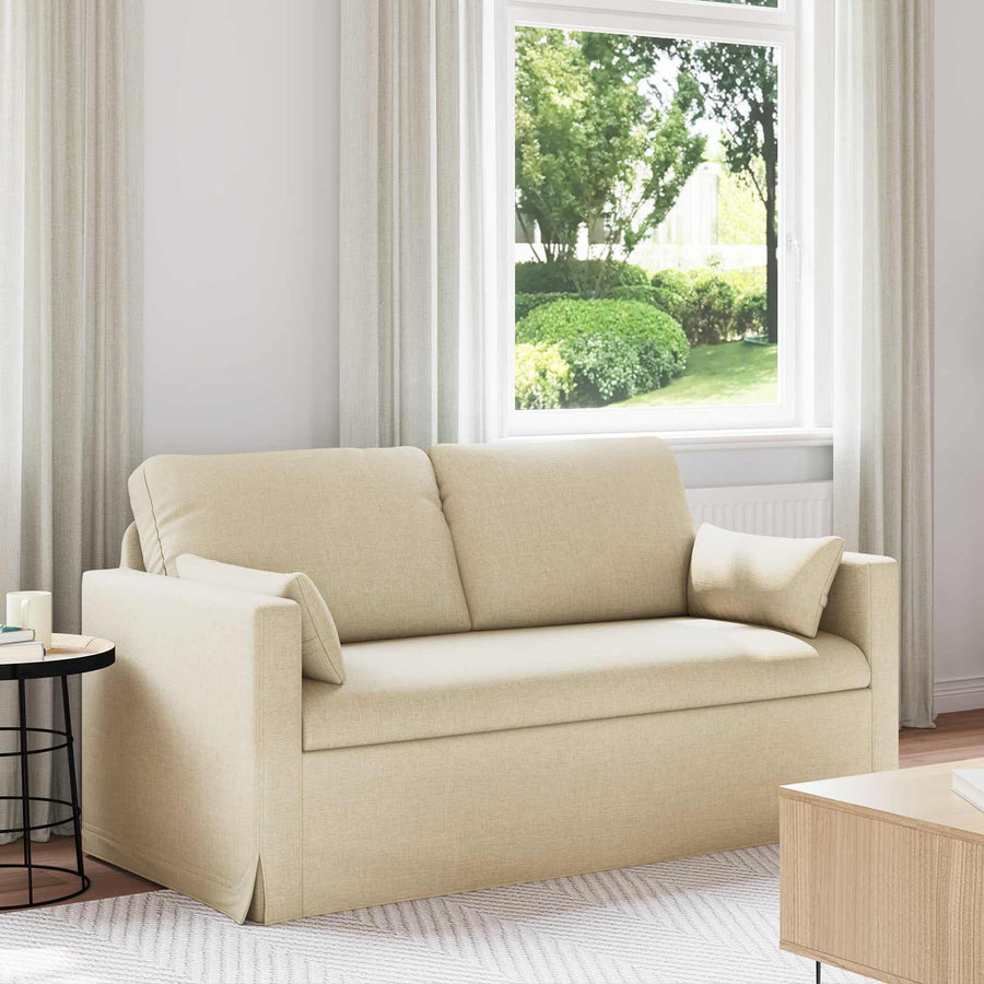Bank Crème 159 x 78 x 80 cm Metaal