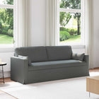 Sofa Dark Grey 198 x 78 x 80 cm Fabric