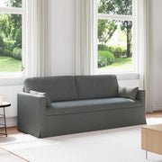 Bank donkergrijs 198x78x80 cm stof