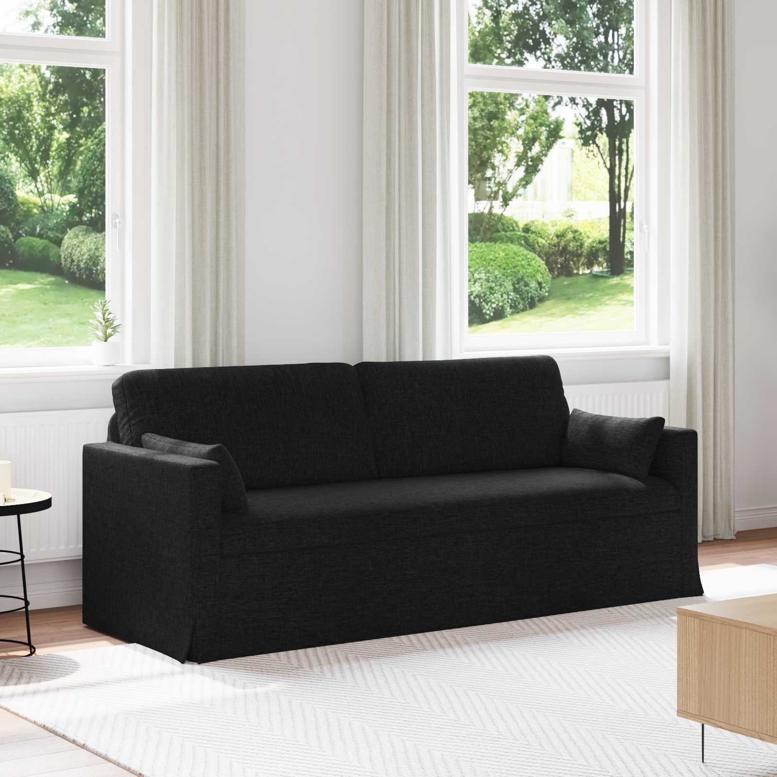 Bank Zwart 198 x 78 x 80 cm Metaal