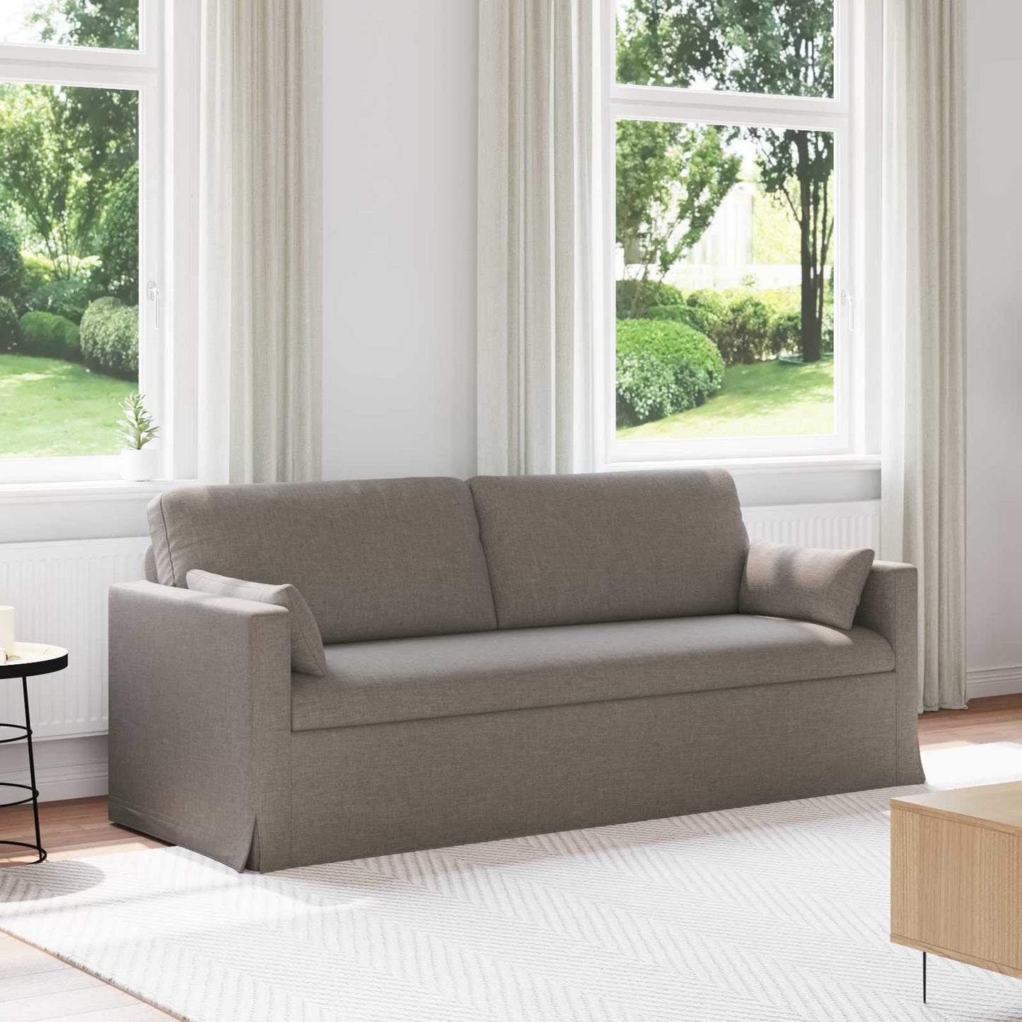 Bank Taupe 198 x 78 x 80 cm Metaal
