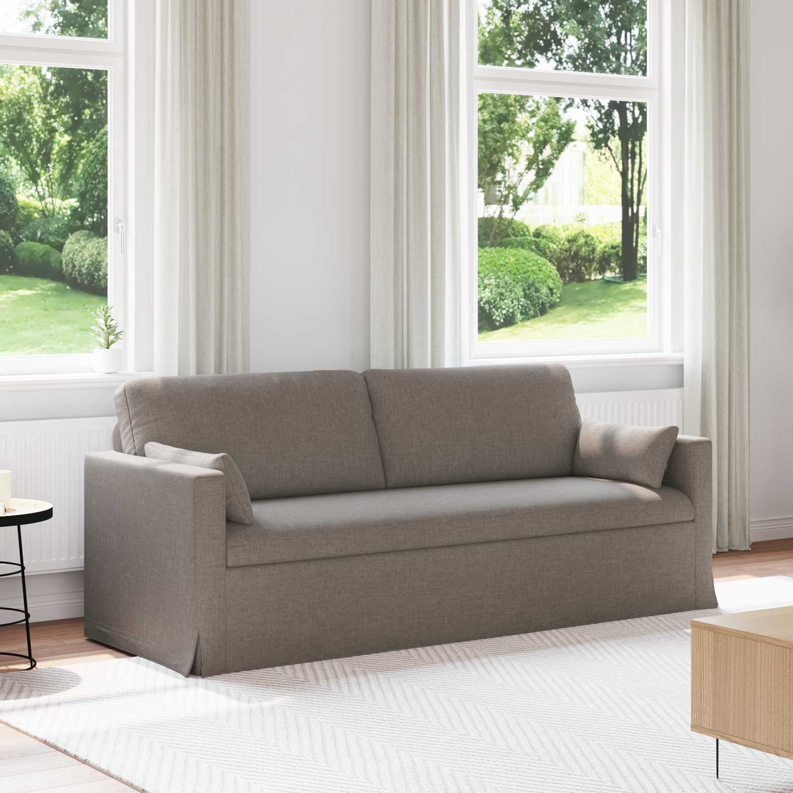 Bank Taupe 198 x 78 x 80 cm Metaal