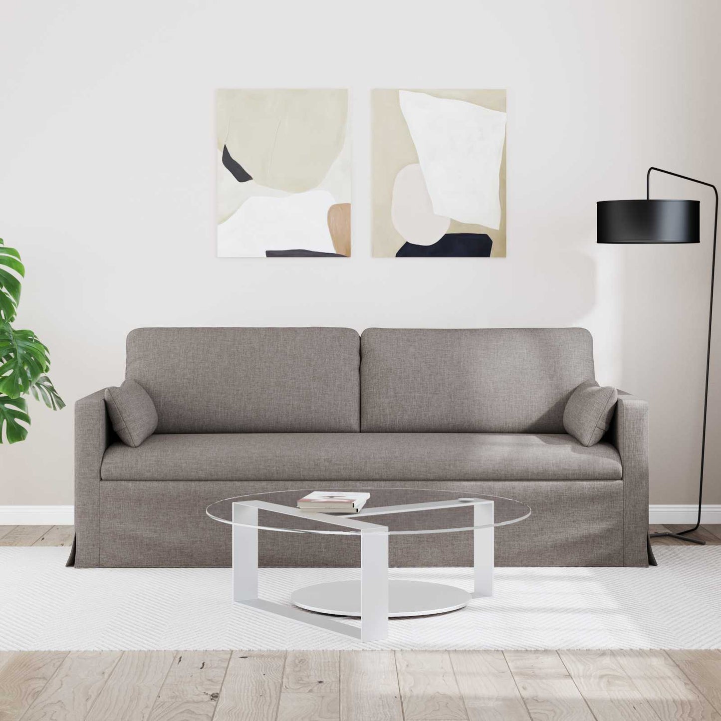 Bank Taupe 198 x 78 x 80 cm Metaal