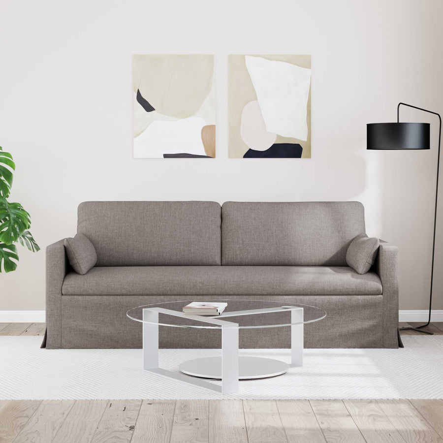 Bank Taupe 198 x 78 x 80 cm Metaal