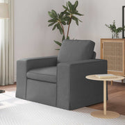 Bank donkergrijs 103x80x82 cm stof