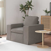 Bank taupe 103x80x82 cm stof