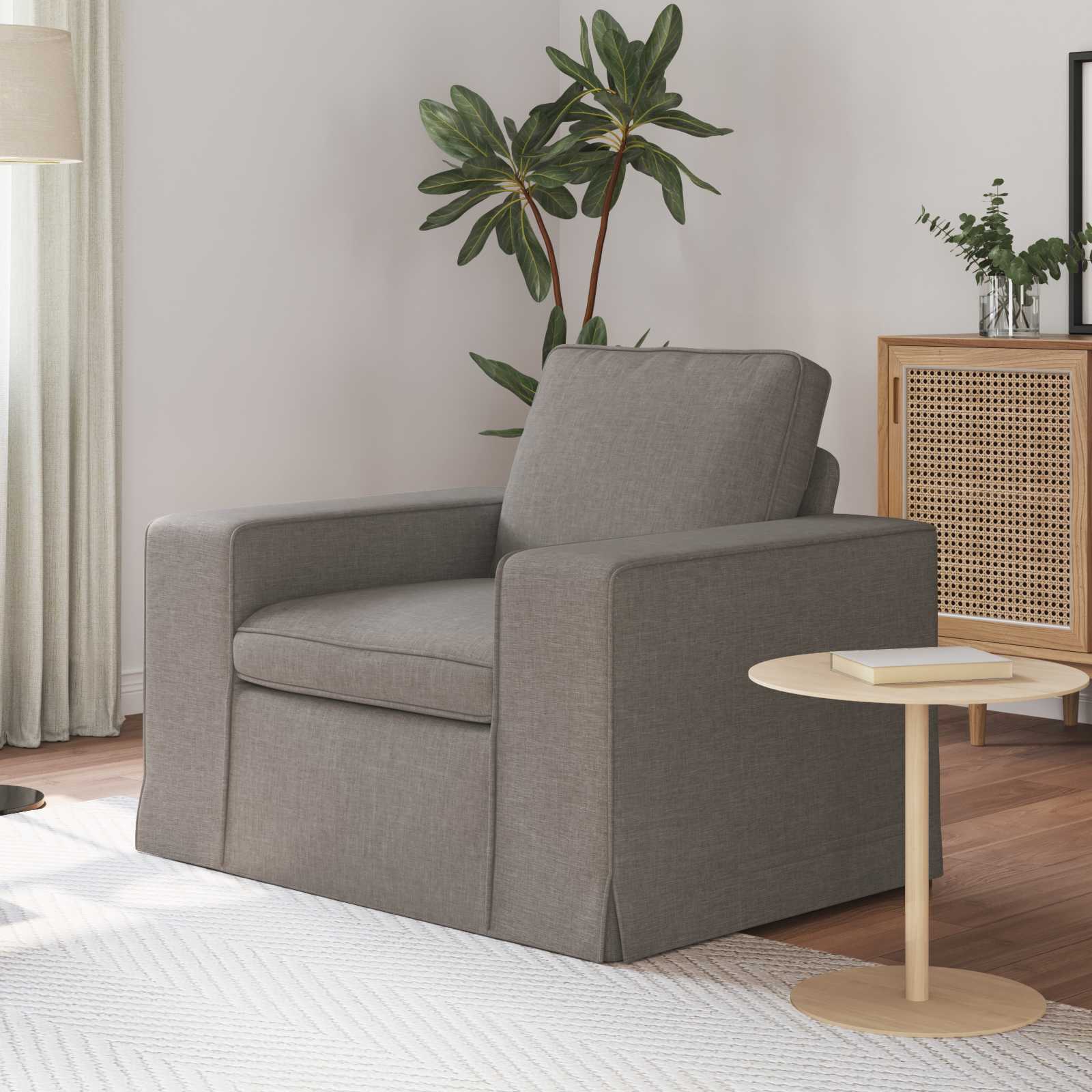 Bank Taupe 102 x 80 x 82 cm Metaal