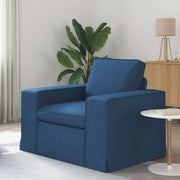 Bank blauw 103x80x82 cm stof