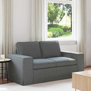 Bank donkergrijs 162x80x82 cm stof