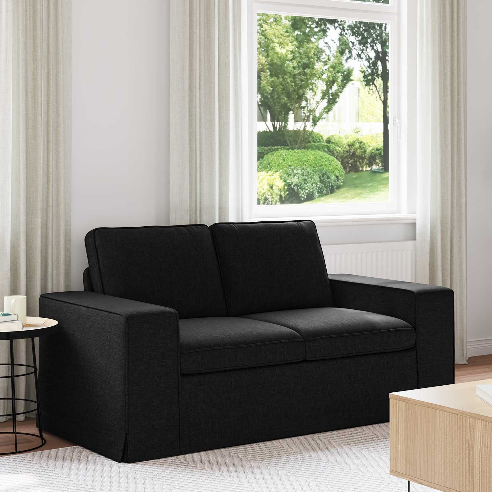 Bank Zwart 162 x 80 x 82 cm Metaal